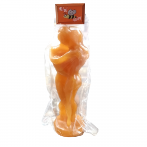 Vela de forma pareja entrelazada de miel 20cm