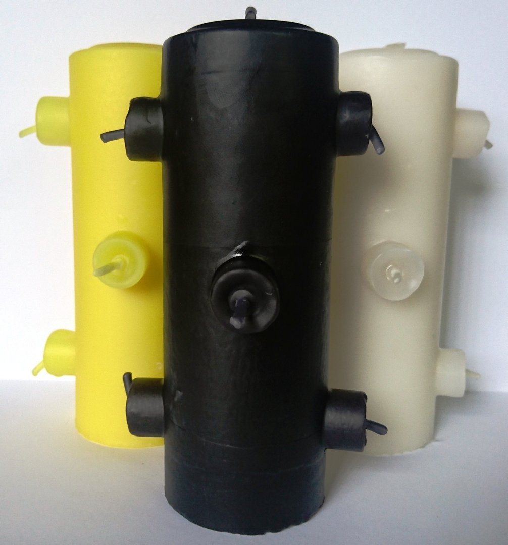 Velón 7 mechas negro