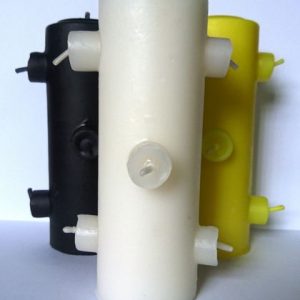 Velón 7 mechas blanco