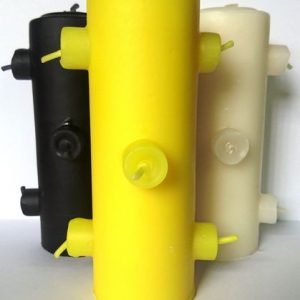 Velón 7 mechas amarillo